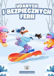 Blue Illustrative Embrace The Magic of Winter Poster