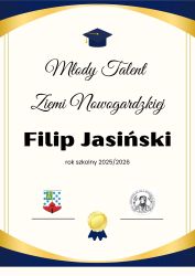 Dyplom ukończenia klasy Certyfikat w granatowym i złotym eleganckim stylu