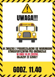 Yellow and Black School Bus Signage Flyer