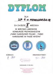 II miejsce w konkursie przyrodniczym