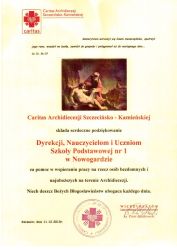 Podziękowania od Caritas